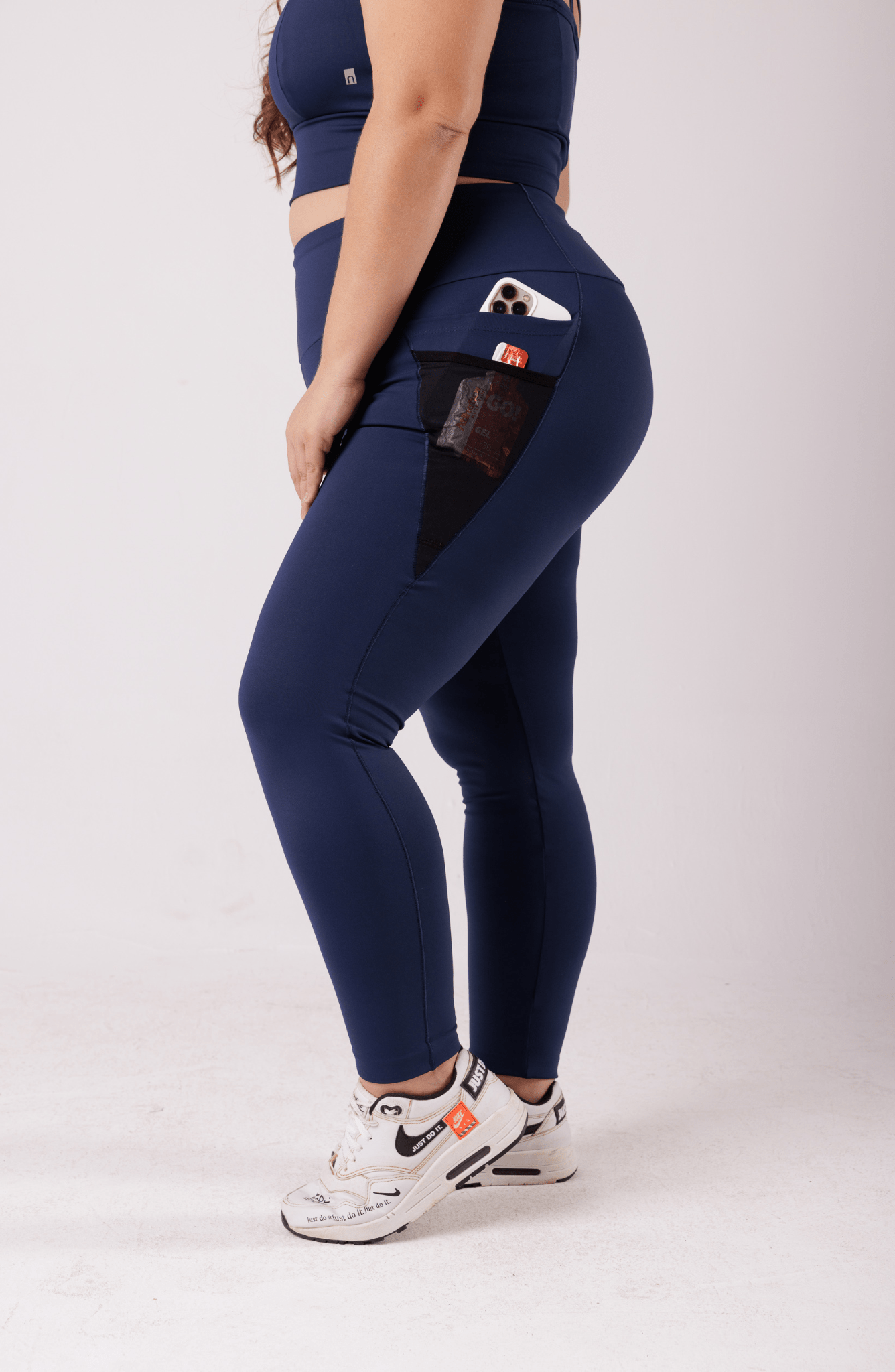 Legging running azul marinho