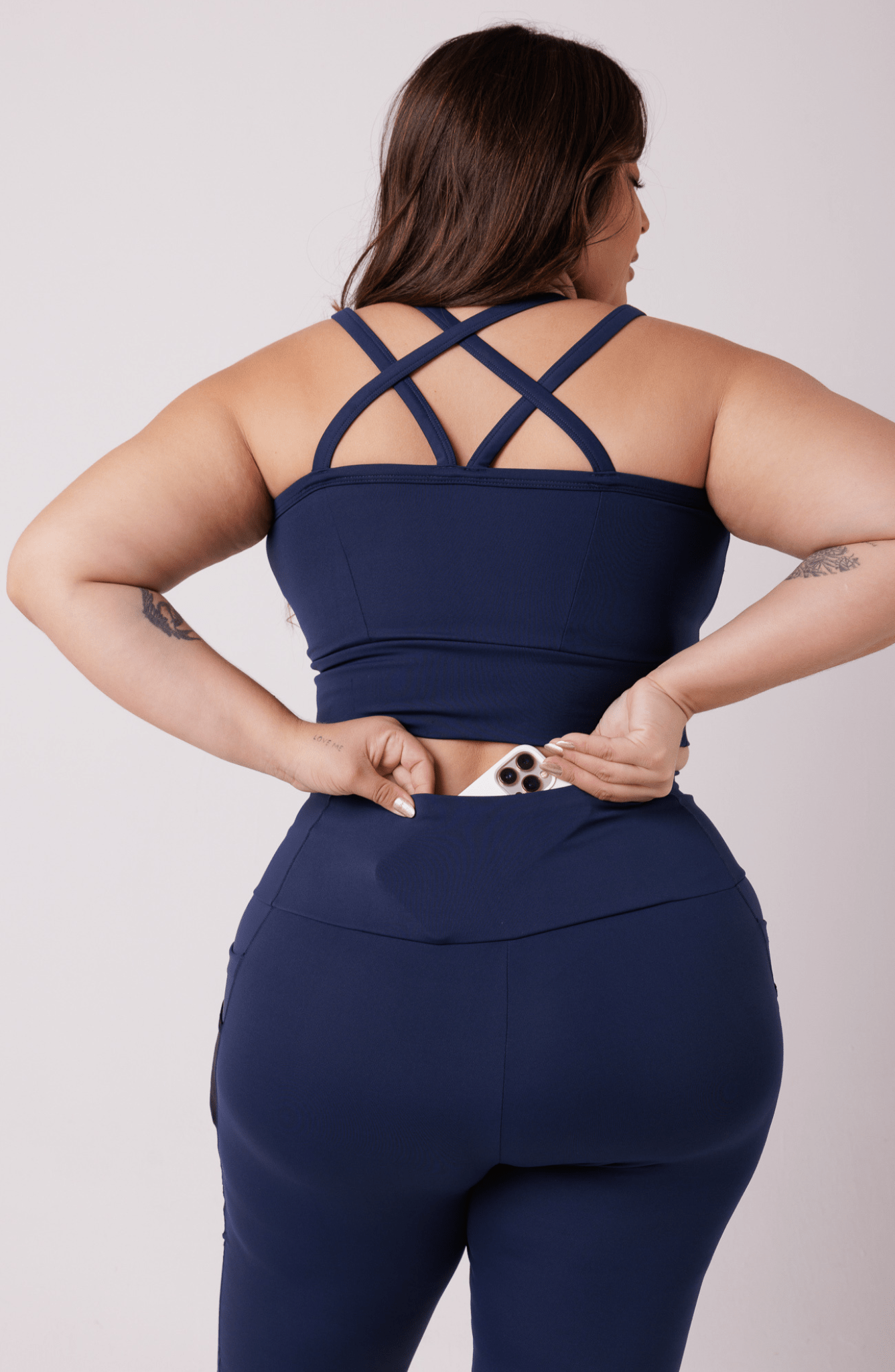 Legging running azul marinho