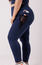 Legging running azul marinho