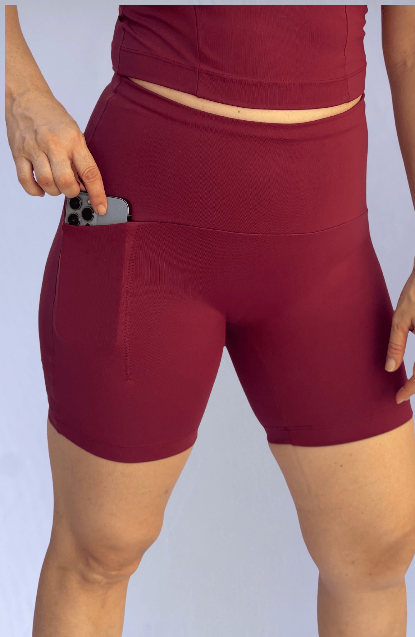 Short intermediário vinho  2.0