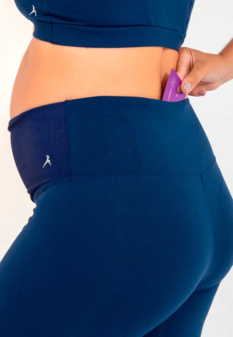 Legging gestante azul marinho