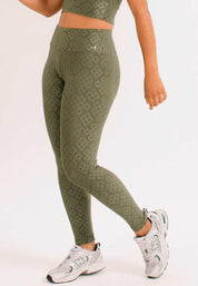 LEGGING LOW TEXTURA| VERDE GEOMETRIC MILITAR | MULHER BAIXA - NU MOLDY