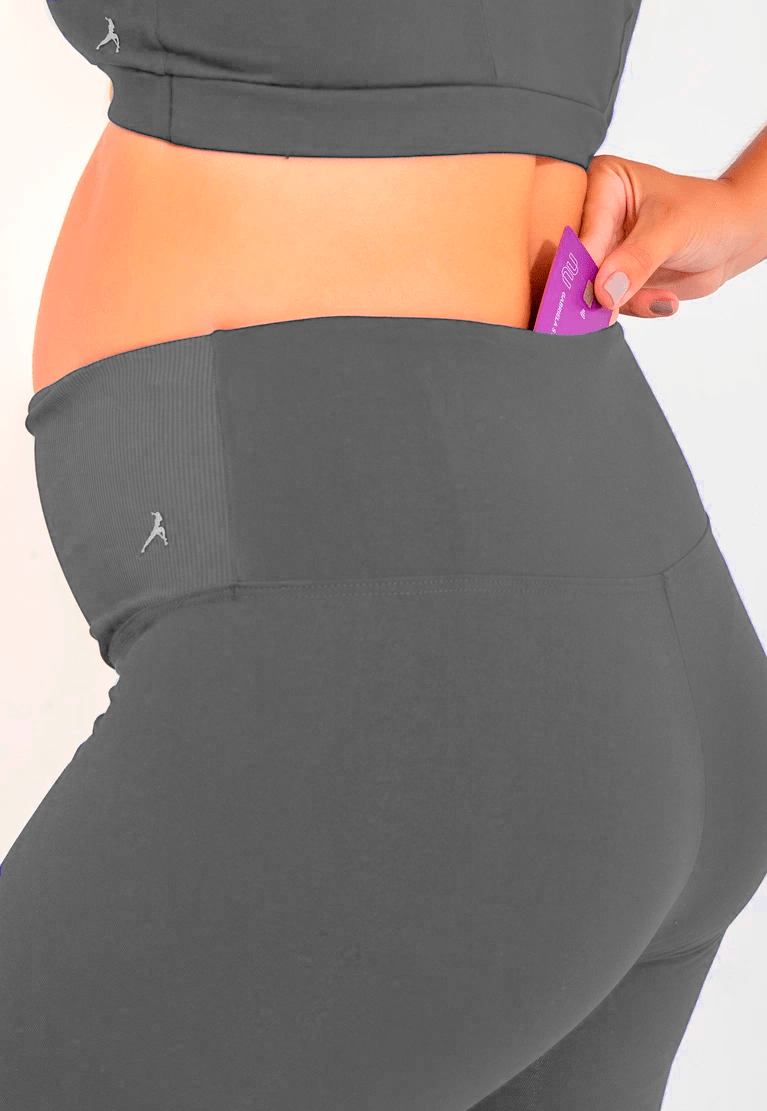 Legging gestante cinza