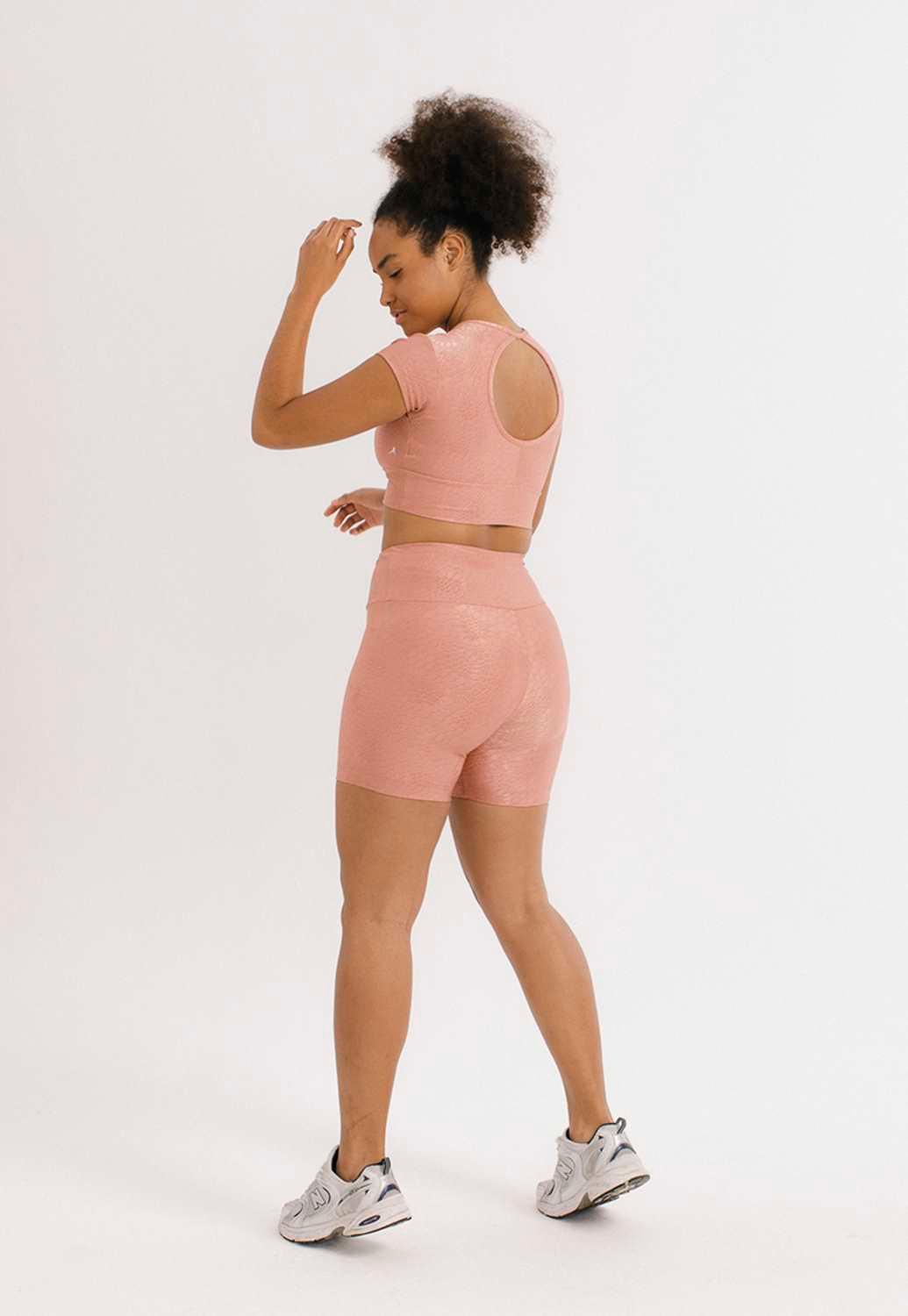 TOP CROPPED BRENDA COM TEXTURA - ROSA RETRO - NU MOLDY