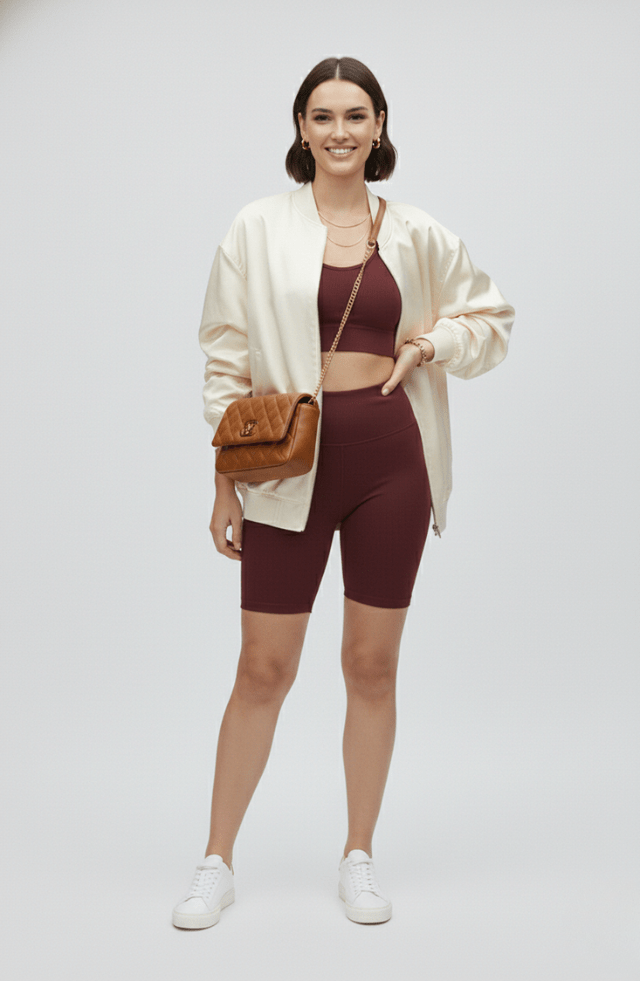 Short Intermediário vinho