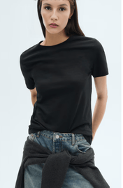 T-SHIRT GOLA DEGRAU CARECA ALGODÃO