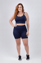 Short intermediário azul marinho