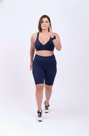 Bermuda ciclista azul marinho