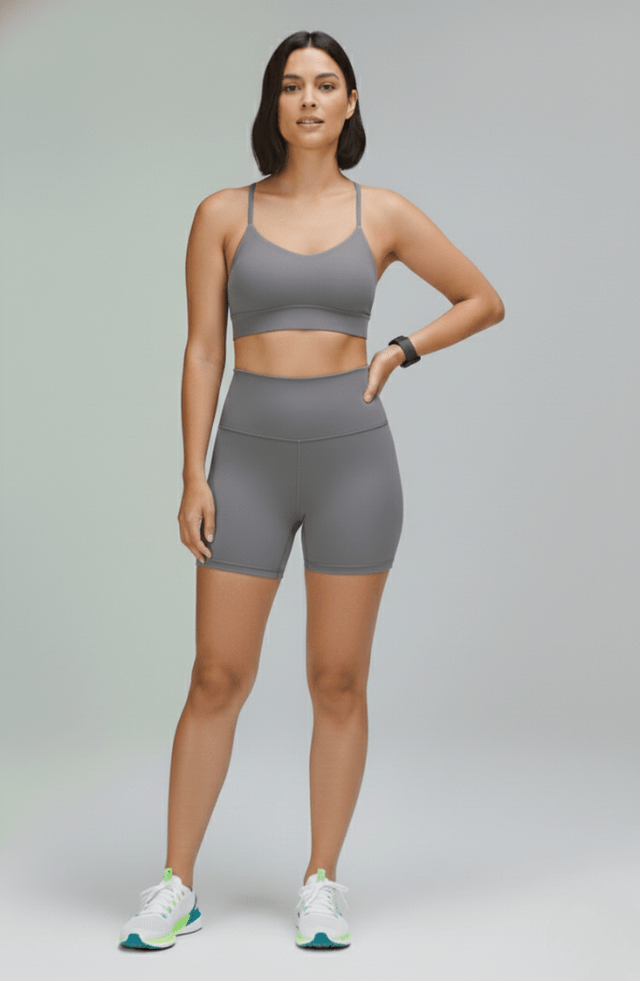 Short intermediário cinza