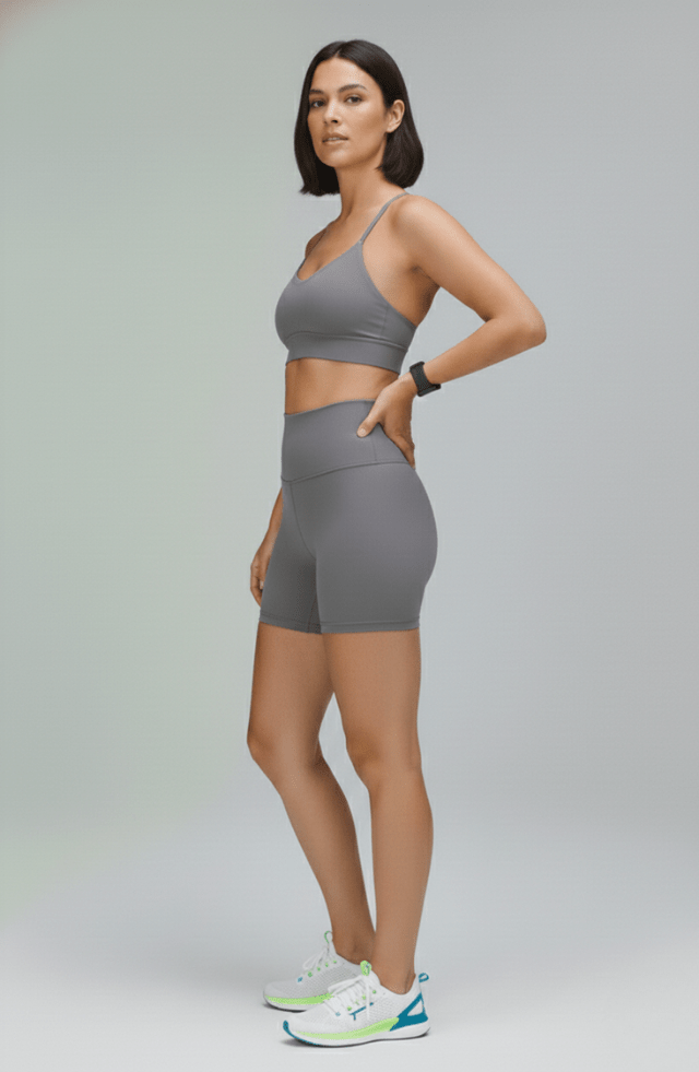 Short intermediário cinza