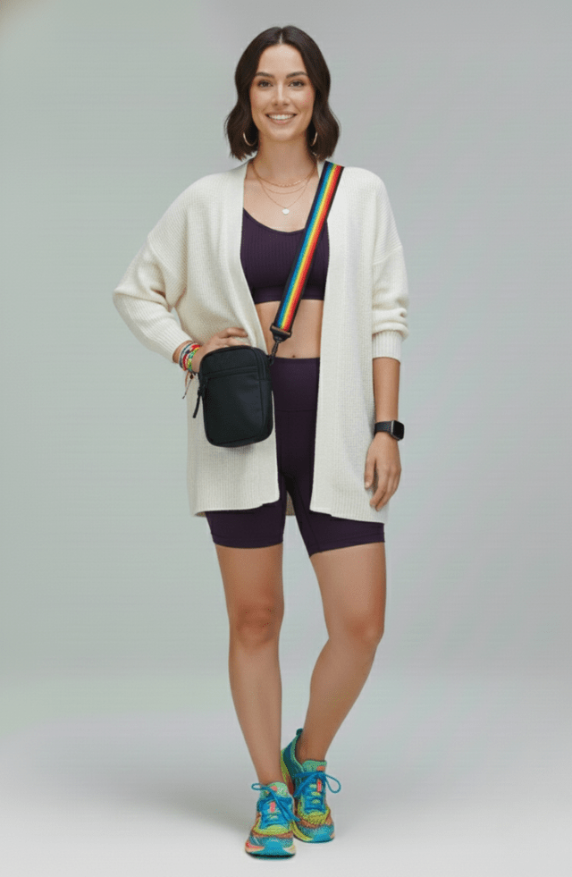 Short intermediário beringela