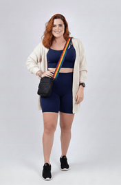 Short intermediário azul marinho