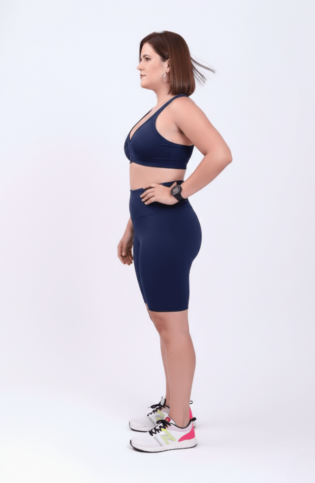 Bermuda ciclista azul marinho