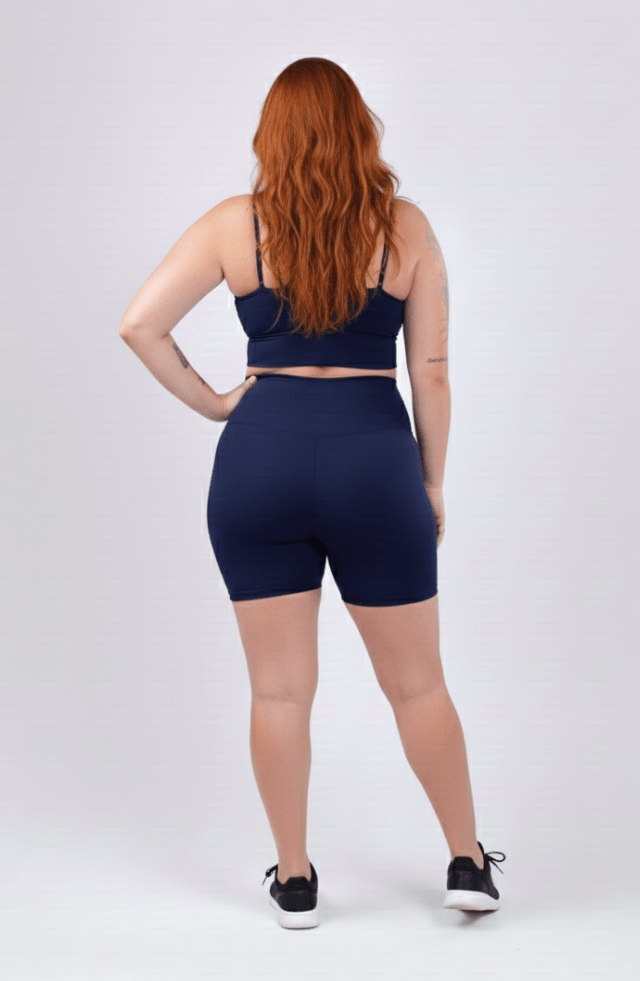 Short intermediário azul marinho