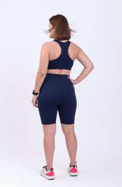 Bermuda ciclista azul marinho