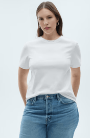 T-SHIRT GOLA DEGRAU CARECA ALGODÃO