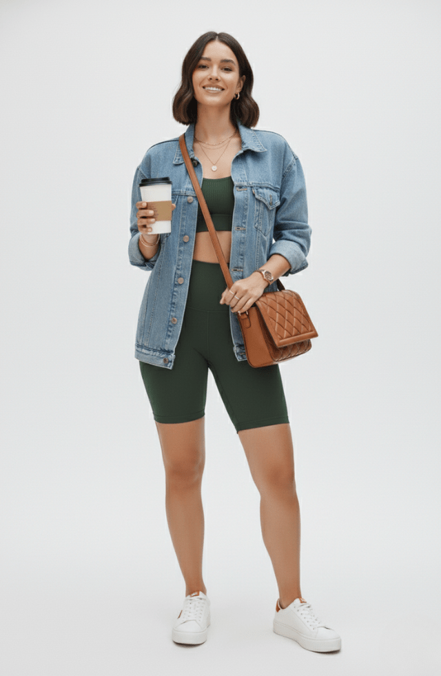 Short Intermediário Verde militar